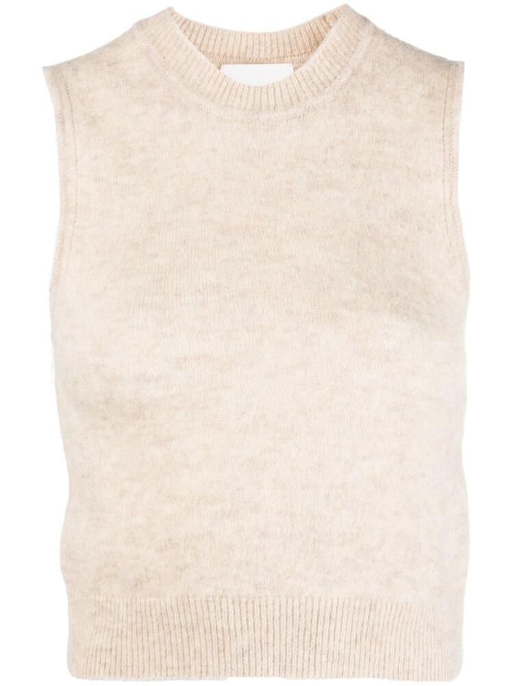 MARANT ÉTOILE crew-neck knitted vest - Neutrals Cover