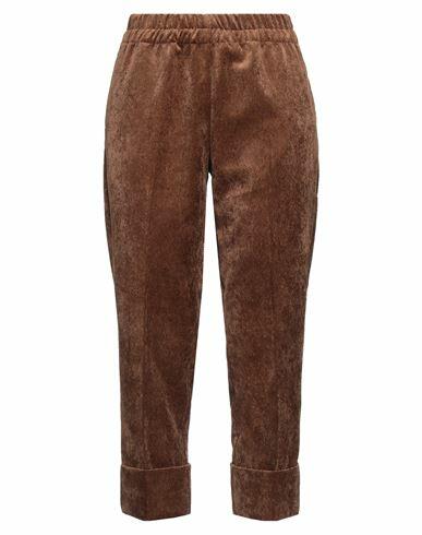 Kate By Laltramoda Woman Pants Brown Polyester, Polyamide, Elastane Cover