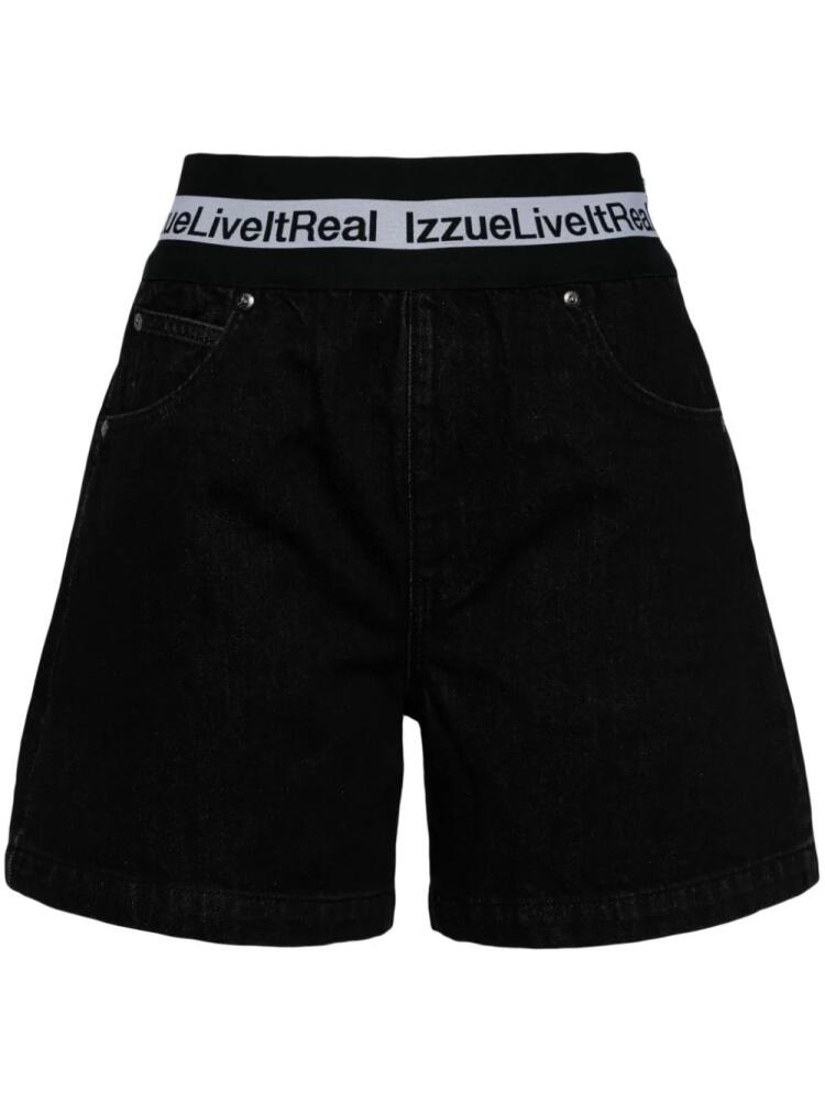 izzue logo-waistband shorts - Black Cover