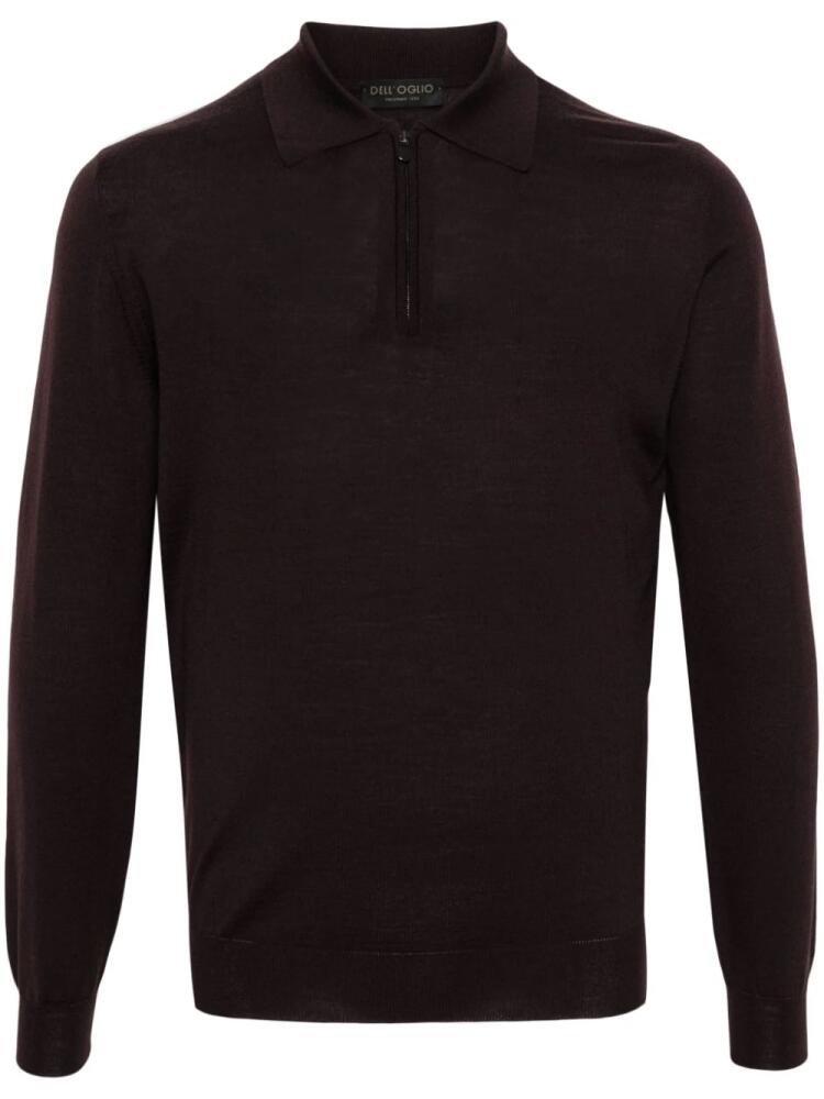 Dell'oglio half-zip long-sleeve jumper - Red Cover