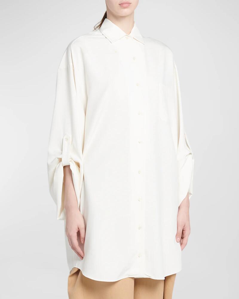 Loro Piana Kristen Japanese Dyed Silk Oversized Shirt Cover