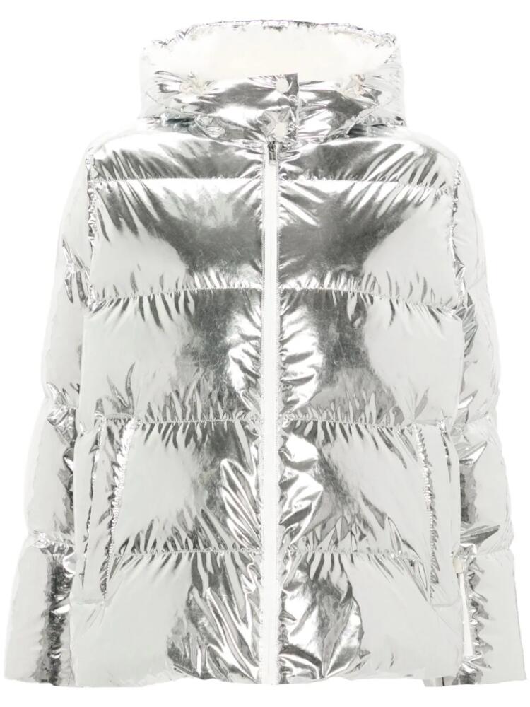 Yves Salomon hooded puffer jacket - Silver Cover