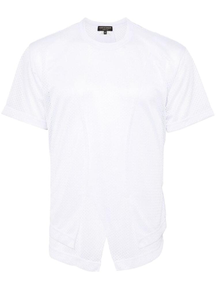 Comme des Garçons Homme Plus crew-neck mesh T-shirt - White Cover