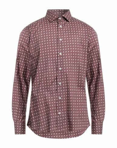 Primo Emporio Man Shirt Deep purple Cotton, Elastane Cover