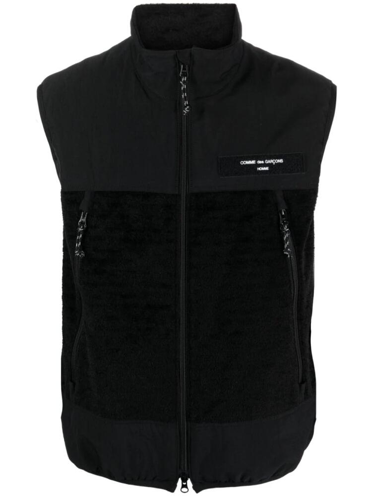 Comme des Garçons Homme zip-up panelled waistcoat - Black Cover