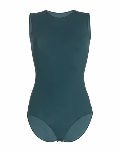 Maison Margiela Woman Bodysuit Deep jade Polyamide, Elastane Cover