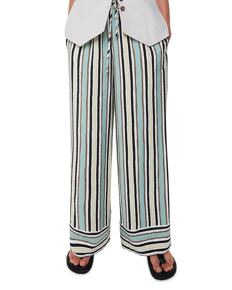 Whistles Nicola Striped Wide Leg Pants Cover