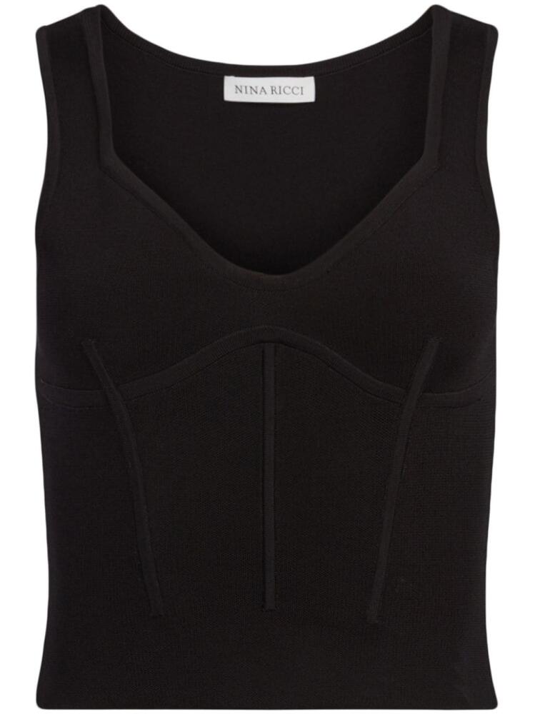 Nina Ricci corset-style tank top - Black Cover