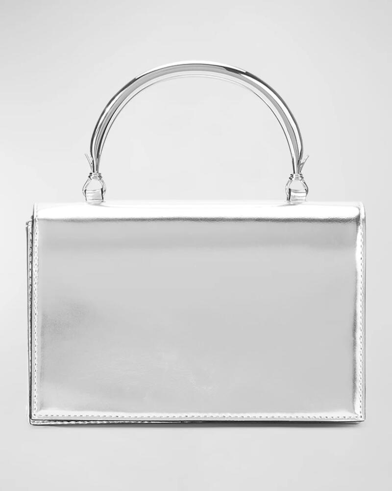 STAUD Arc Metallic Leather Top-Handle Bag Cover