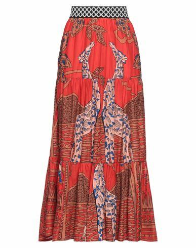 Connor & Blake Woman Maxi skirt Tomato red Cotton Cover