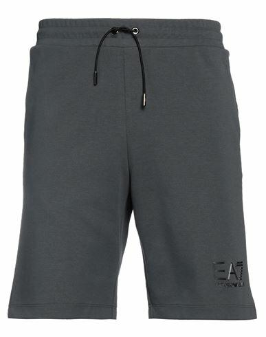 Ea7 Man Shorts & Bermuda Shorts Lead Polyester, Cotton Cover