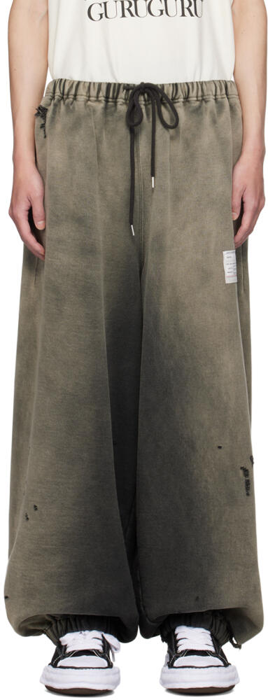 Maison MIHARA YASUHIRO Black Sun Faded Sweatpants Cover