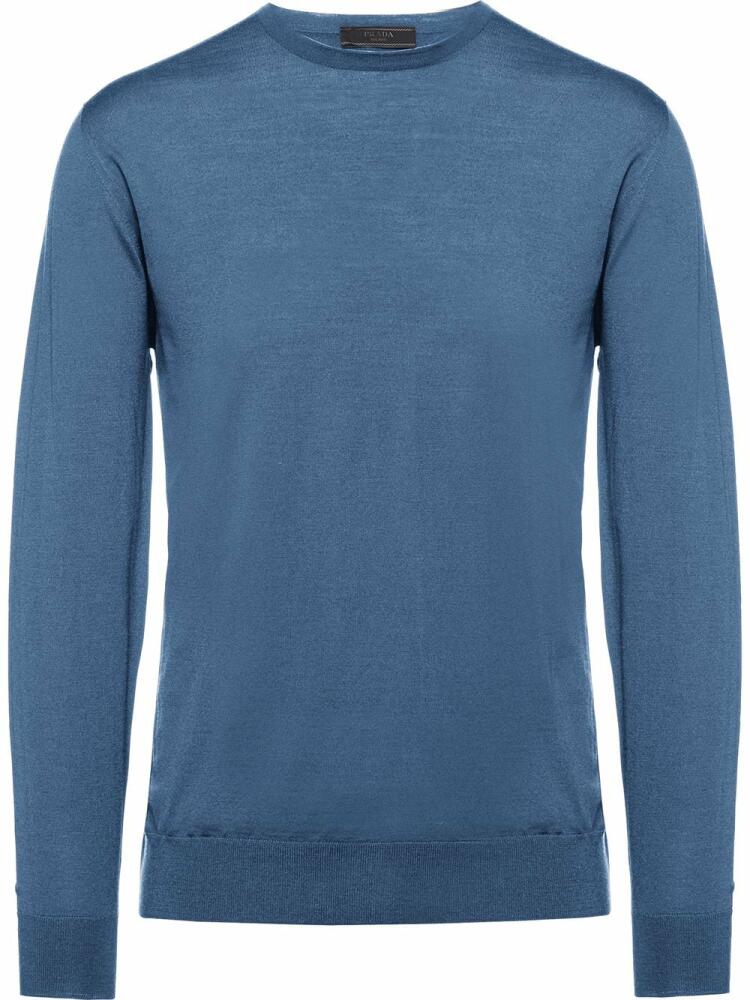 Prada round-neck wool jumper - Blue Cover