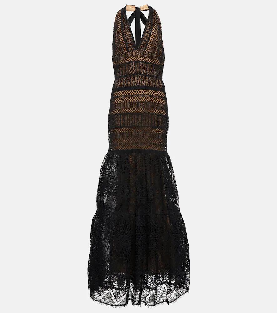 Elie Saab Macramé halter-neck gown Cover