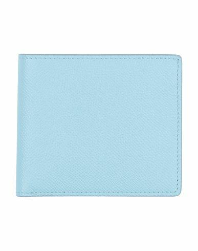 Maison Margiela Man Wallet Sky blue Cow Leather Cover