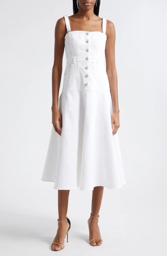 Cinq à Sept Veena Fit & Flare Dress in White Cover