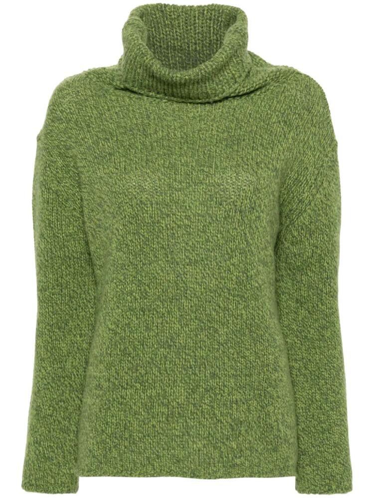 Claudie Pierlot mélange roll-neck jumper - Green Cover