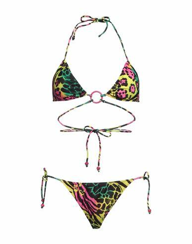 4giveness Woman Bikini Yellow Polyester, Elastane Cover