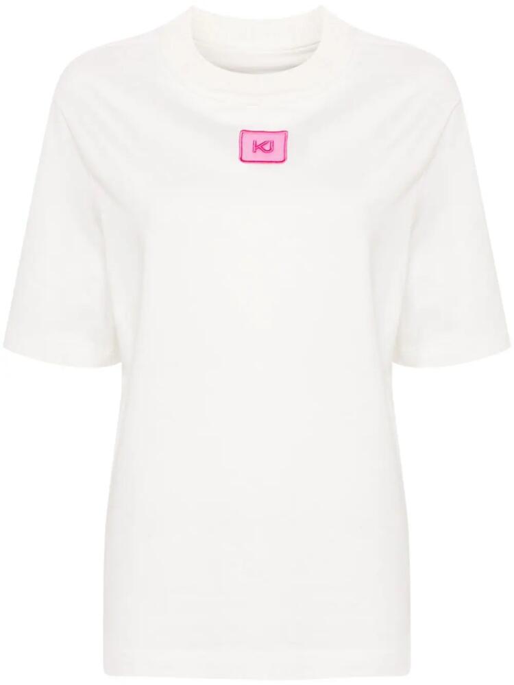 Khrisjoy logo-embroidered cotton T-shirt - White Cover