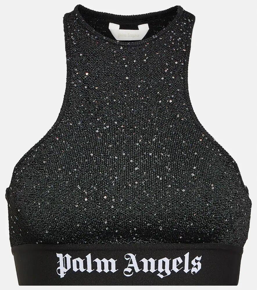 Palm Angels Printed logo bra top Cover