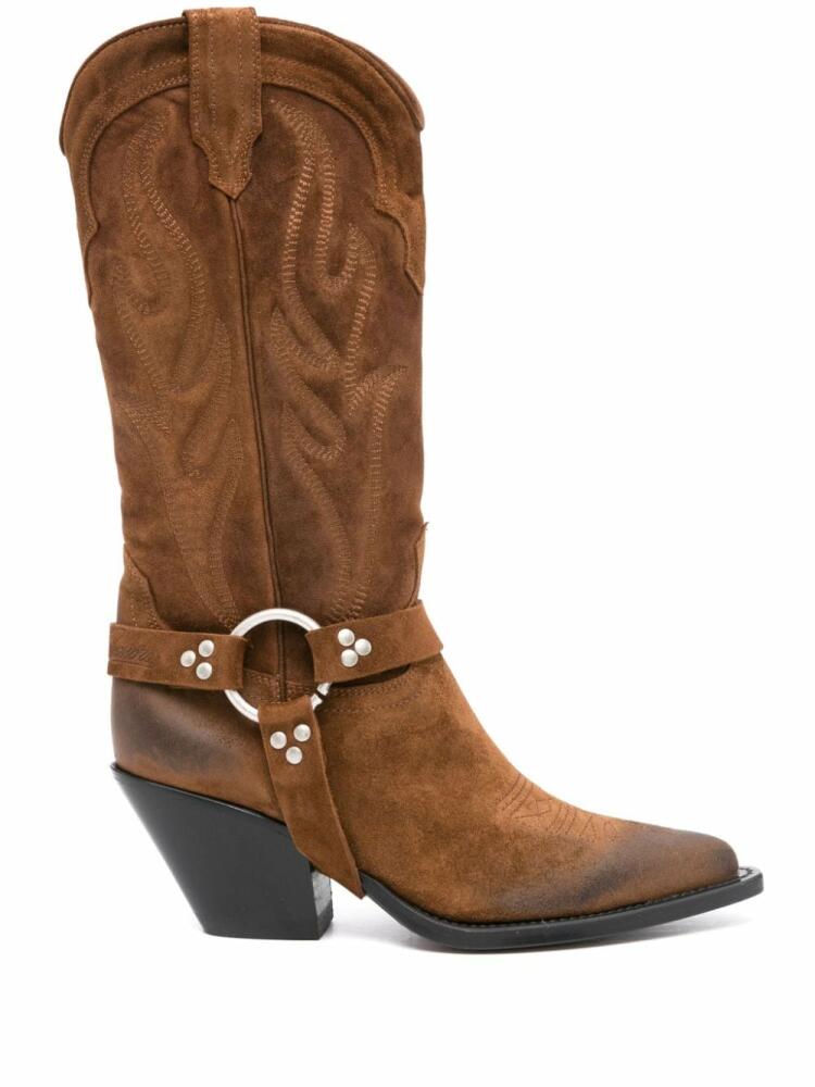 Sonora Santa Fe belted suede boots - Brown Cover