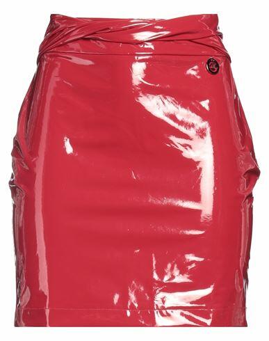 Gaëlle Paris Woman Mini skirt Red Polyester, Elastane, Cotton Cover