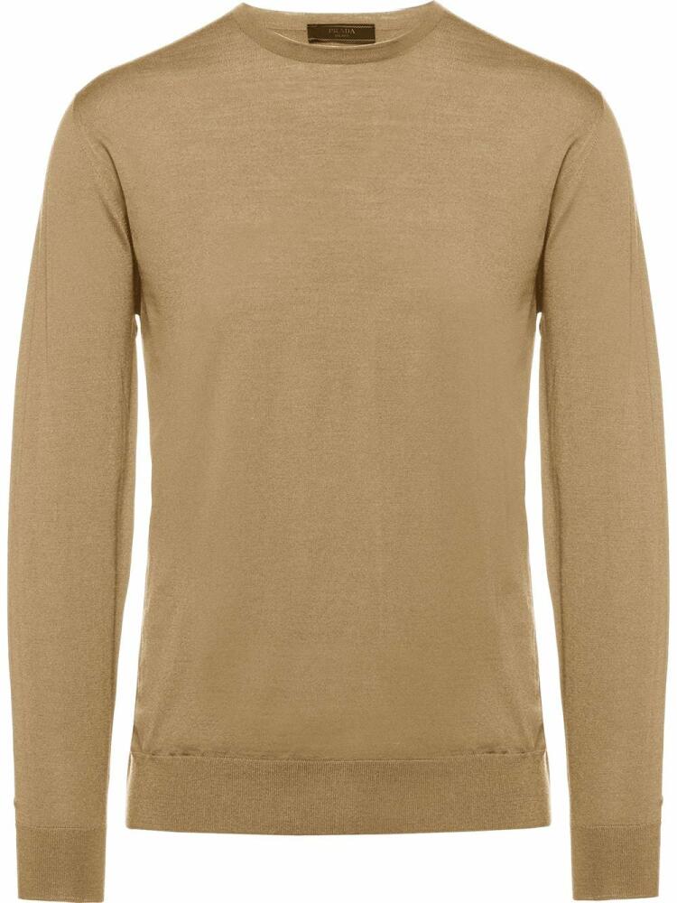 Prada round-neck wool jumper - Brown Cover