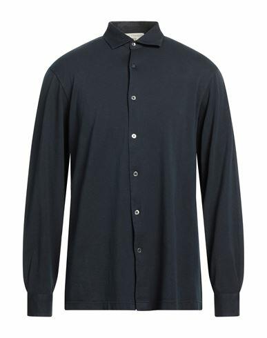 Filippo De Laurentiis Man Shirt Midnight blue Cotton Cover