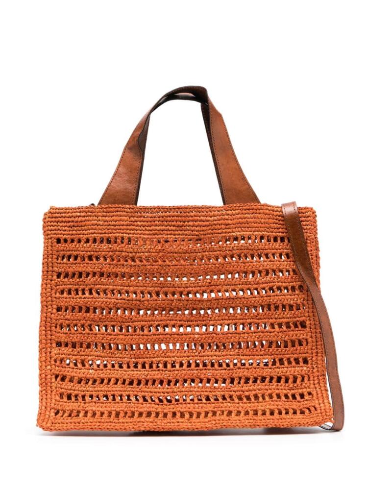 IBELIV Nosy raffia tote bag - Orange Cover