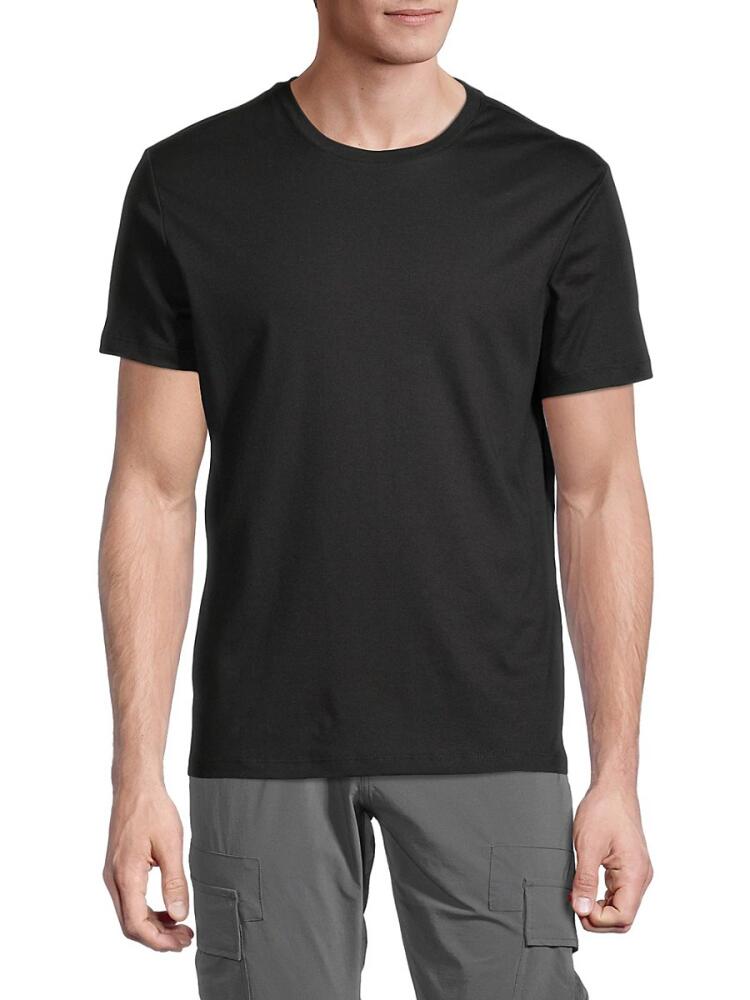 Saks Fifth Avenue Men's Ultraluxe Regular Fit Crewneck Tee - Black Cover