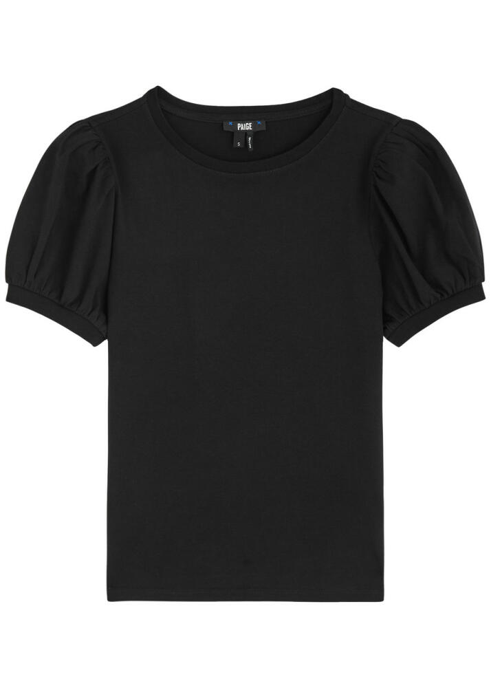 Paige Matcha Cotton T-shirt - Black Cover