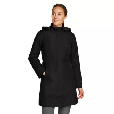 Eddie Bauer Women's Girl On The Go Insulated Trench Coat Cover