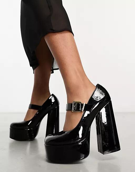 Walk London Phoenix mary jane platforms in black Cover