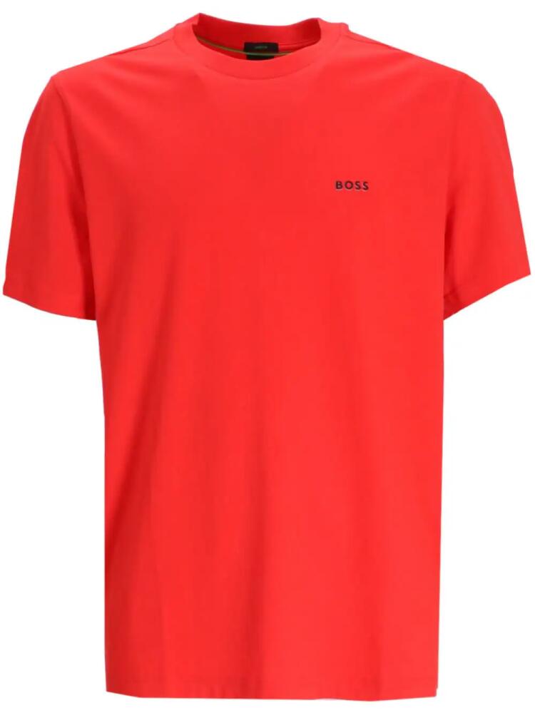 BOSS logo-print T-shirt - Red Cover