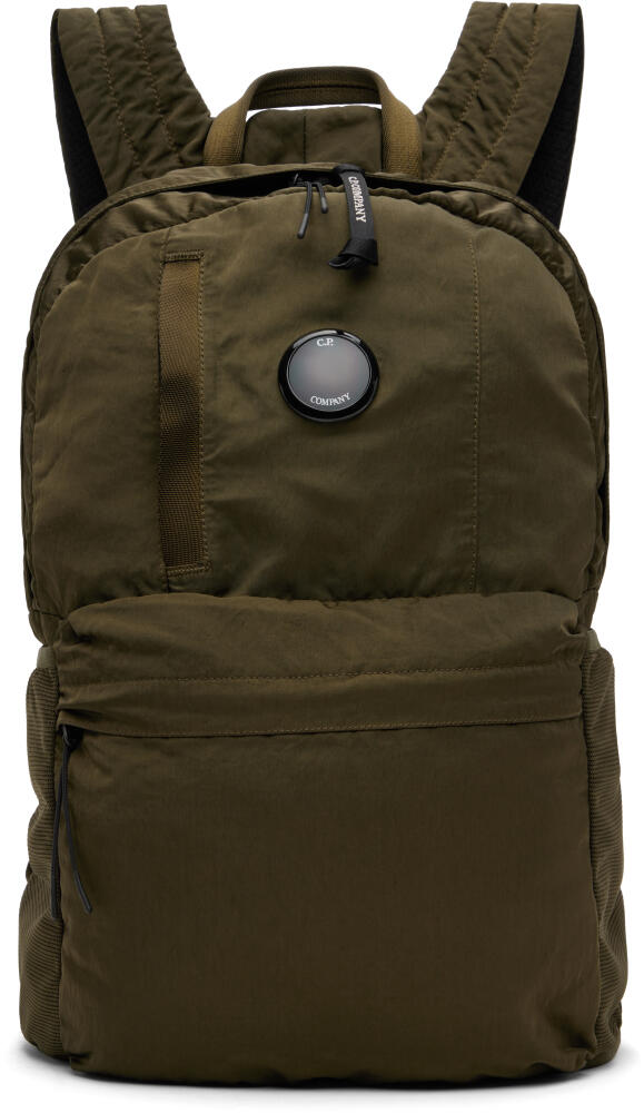 C.P. Company Khaki Lens Nylon B Back Pack Cover