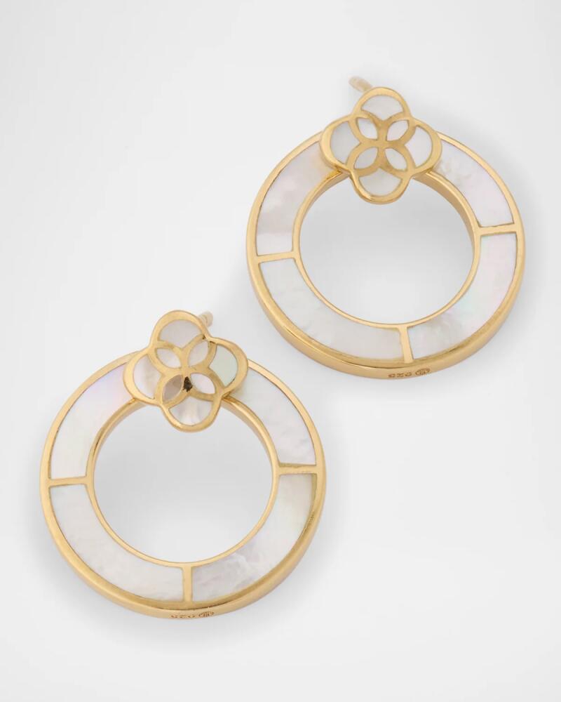 Jan Leslie Petal Mother-of-Pearl Post Hoop Earrings Cover