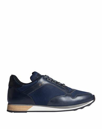 Dunhill Man Sneakers Midnight blue Soft Leather, Textile fibers Cover