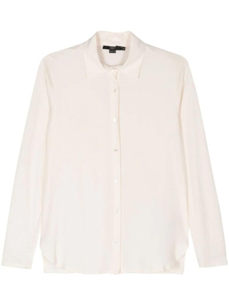 Seventy long-sleeve panelled shirt - Neutrals Cover