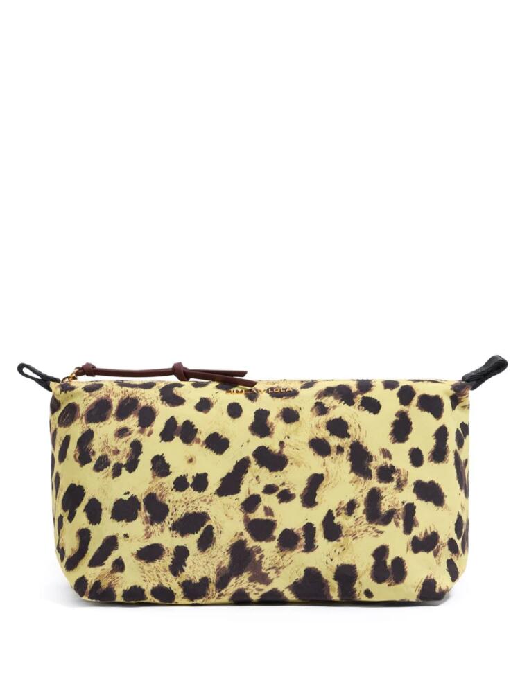 Bimba y Lola animal-print trapeze makeup bag - Yellow Cover