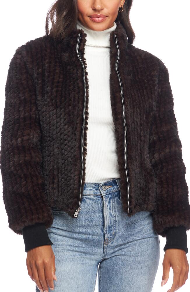 DONNA SALYERS FABULOUS FURS 11th Avenue Faux Fur Bomber Jacket in Whiskey Cover