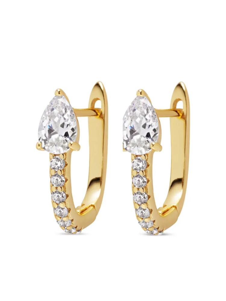 Nialaya Jewelry gold plated CZ hoop earrings Cover