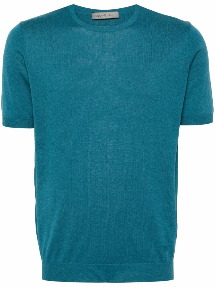 Corneliani fine-knit T-shirt - Blue Cover