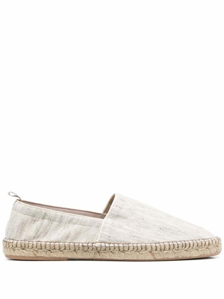 Eleventy raffia-sole slip-on espadrilles - Grey Cover