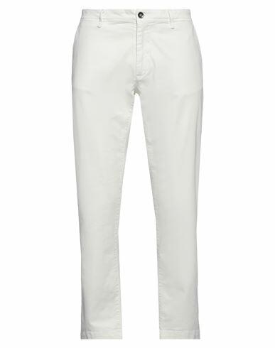 Officina 36 Man Pants White Cotton, Elastane Cover