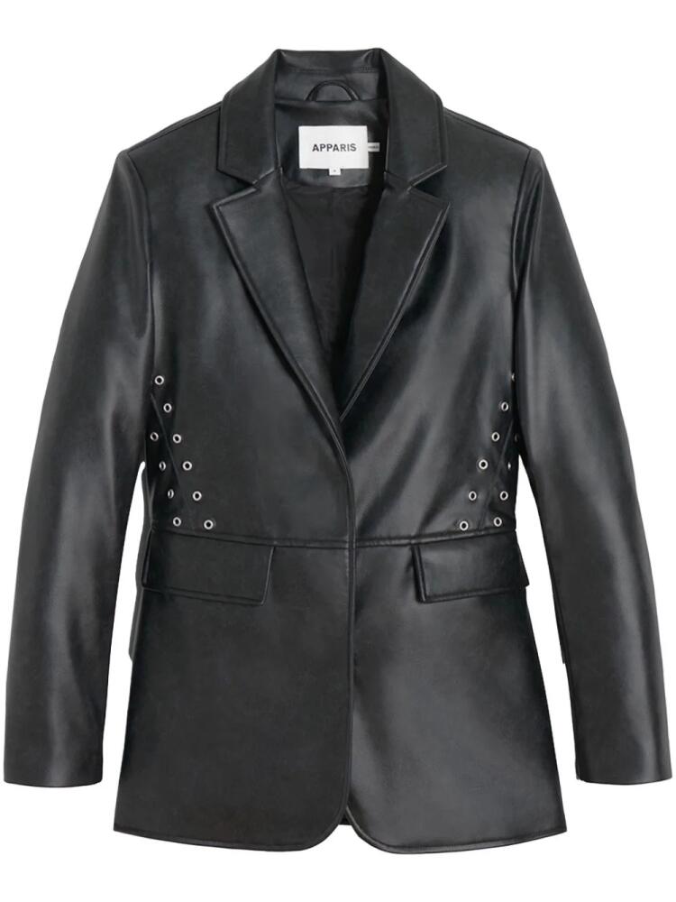 Apparis faux-leather blazer - Black Cover