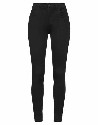 Rebel Queen Woman Jeans Black Cotton, Polyester, Elastane Cover