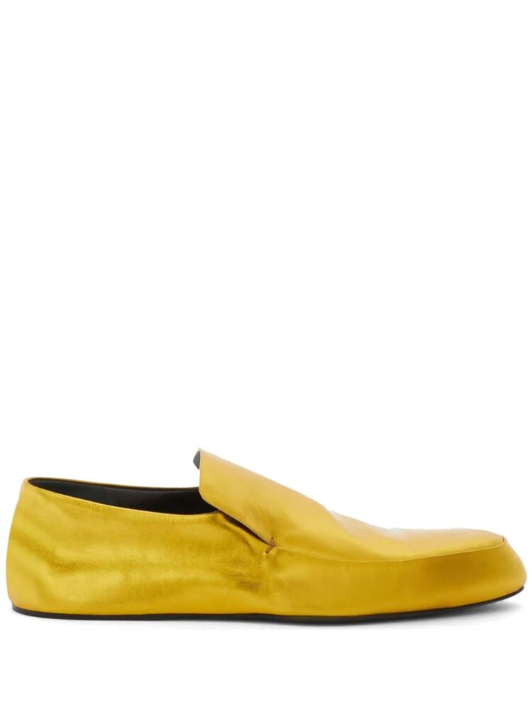 Jil Sander slip-on leather loafers - Yellow Cover