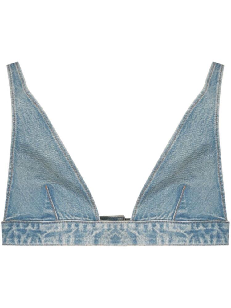 Haikure denim cropped top - Blue Cover