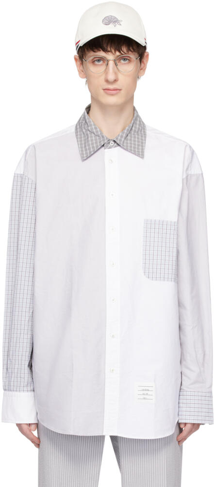 Thom Browne Gray & White Funmix Shirt Cover