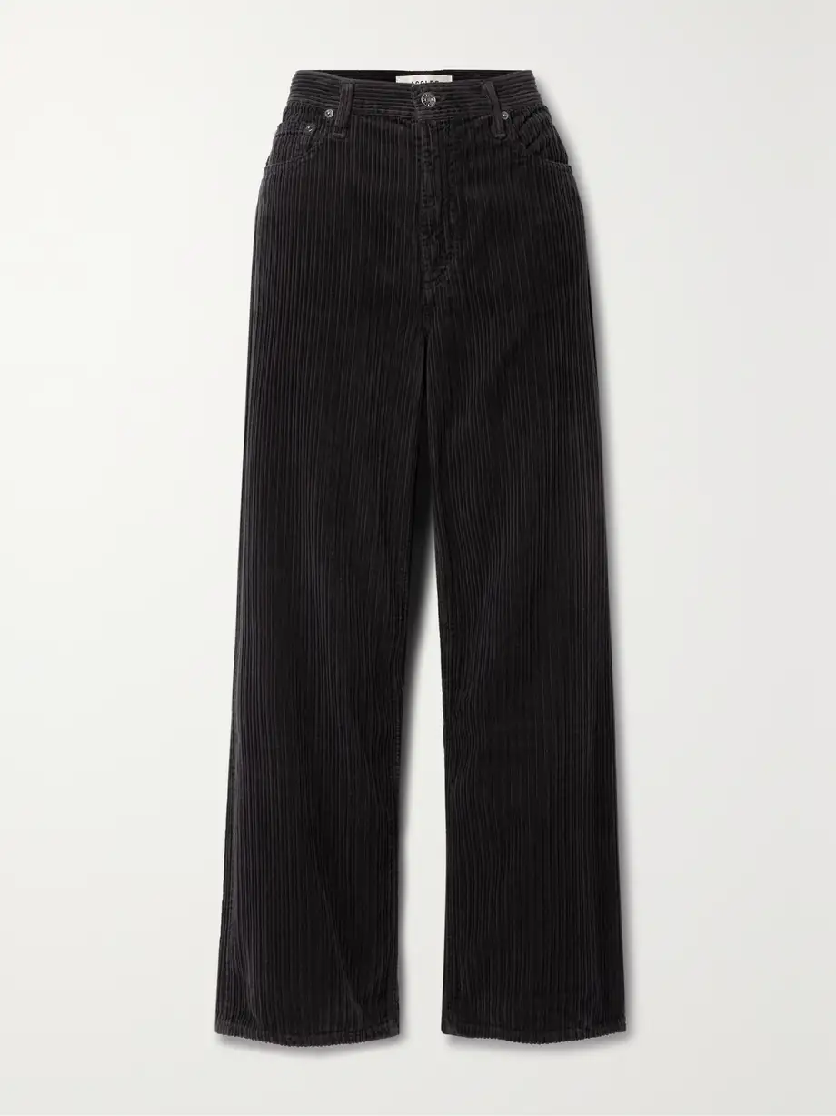 AGOLDE - Low Slung Baggy Cotton-corduroy Wide-leg Pants - Brown Cover